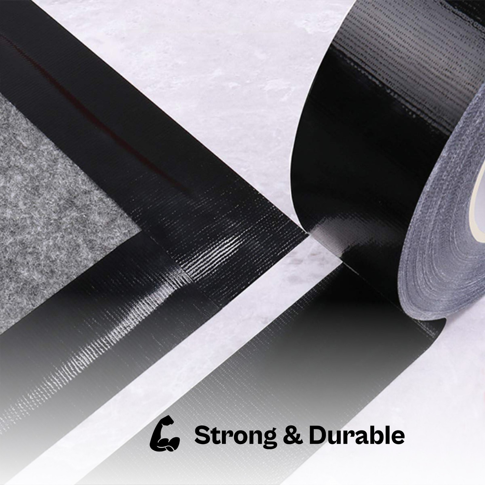 12 Rolls 2″ x 60 Yards, 9 Mil Black Utility Grade Duct Tape, Adhesive Tapes