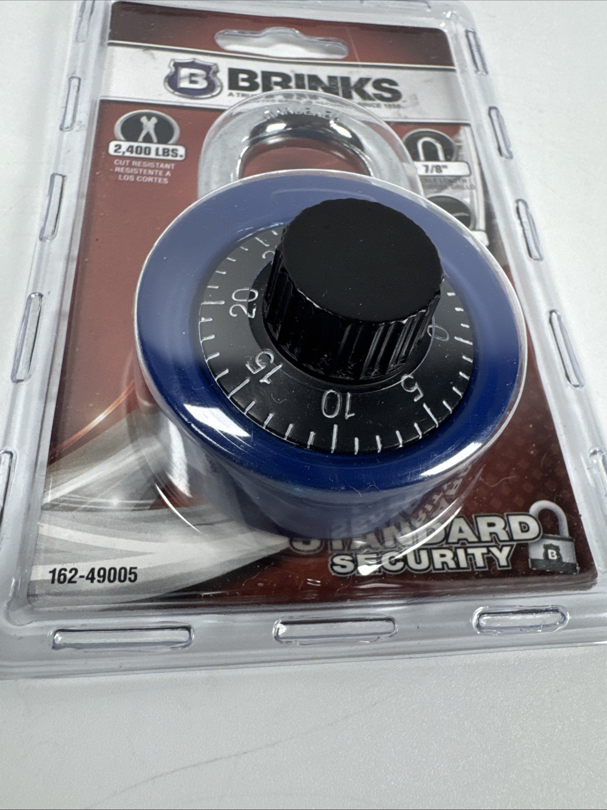 BRINKS ~ CUT & PRY RESISTANT Hardened Steel Security Dial Combination Padlock