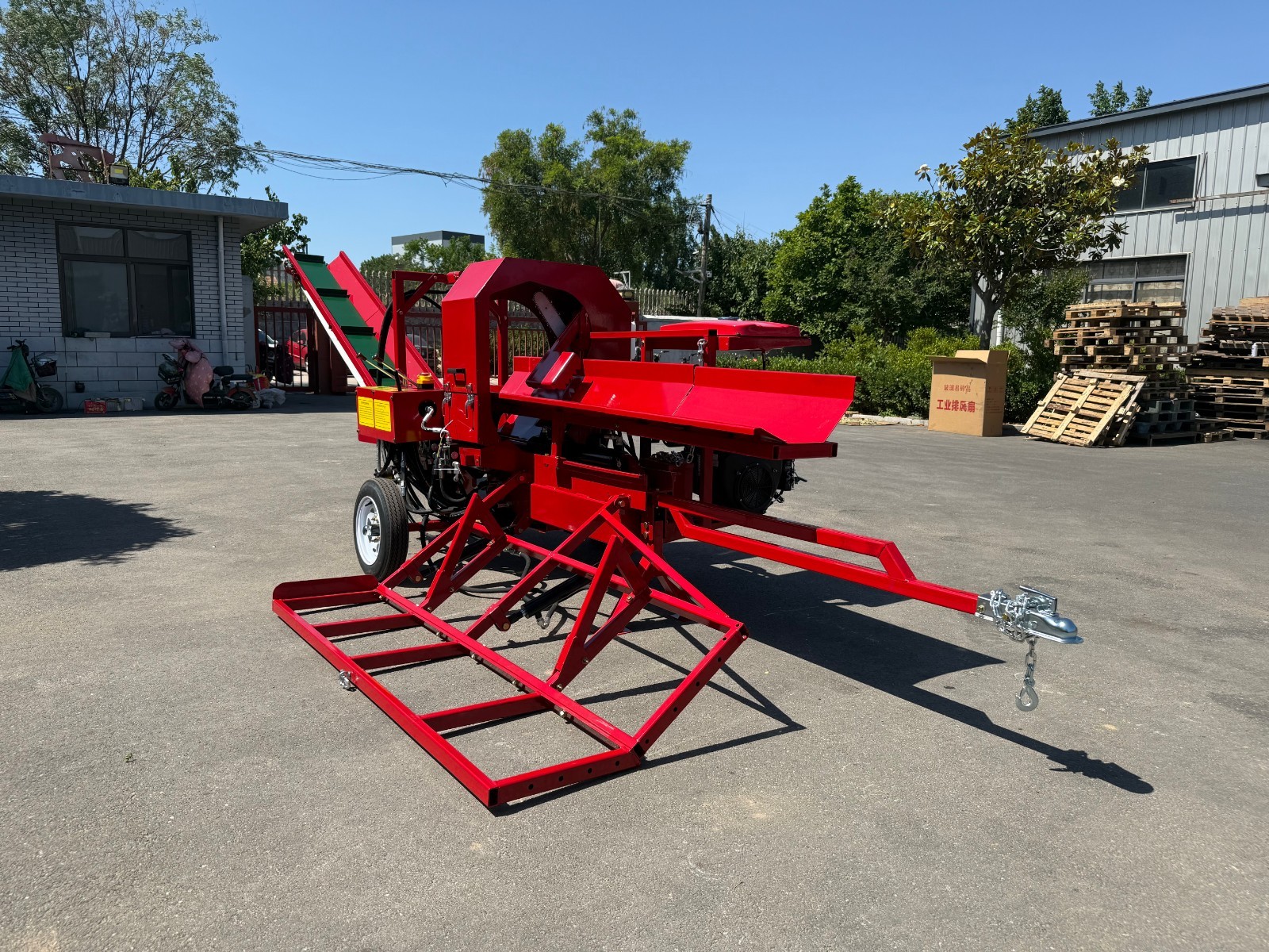 27T Hydraulic Firewood Processor with 739cc RATO Engine Log Lifter&118″ Conveyor
