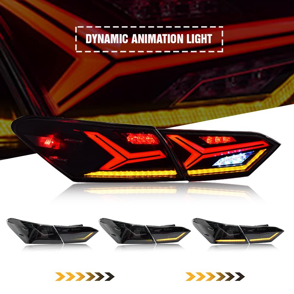 2018-2023 Camry SE XSE LED Tail Lights Sequential Turn Brake DRL 8th Gen
