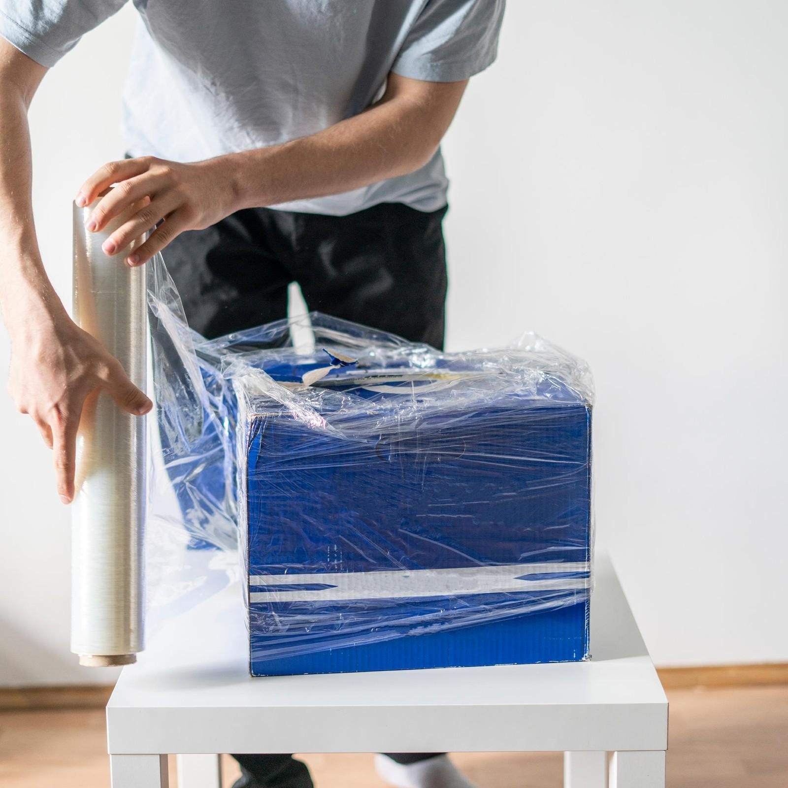 Cast Hand Stretch Wrap 4 Roll 15″x1000′ 120 Ga Palstic Packing Shrink Film