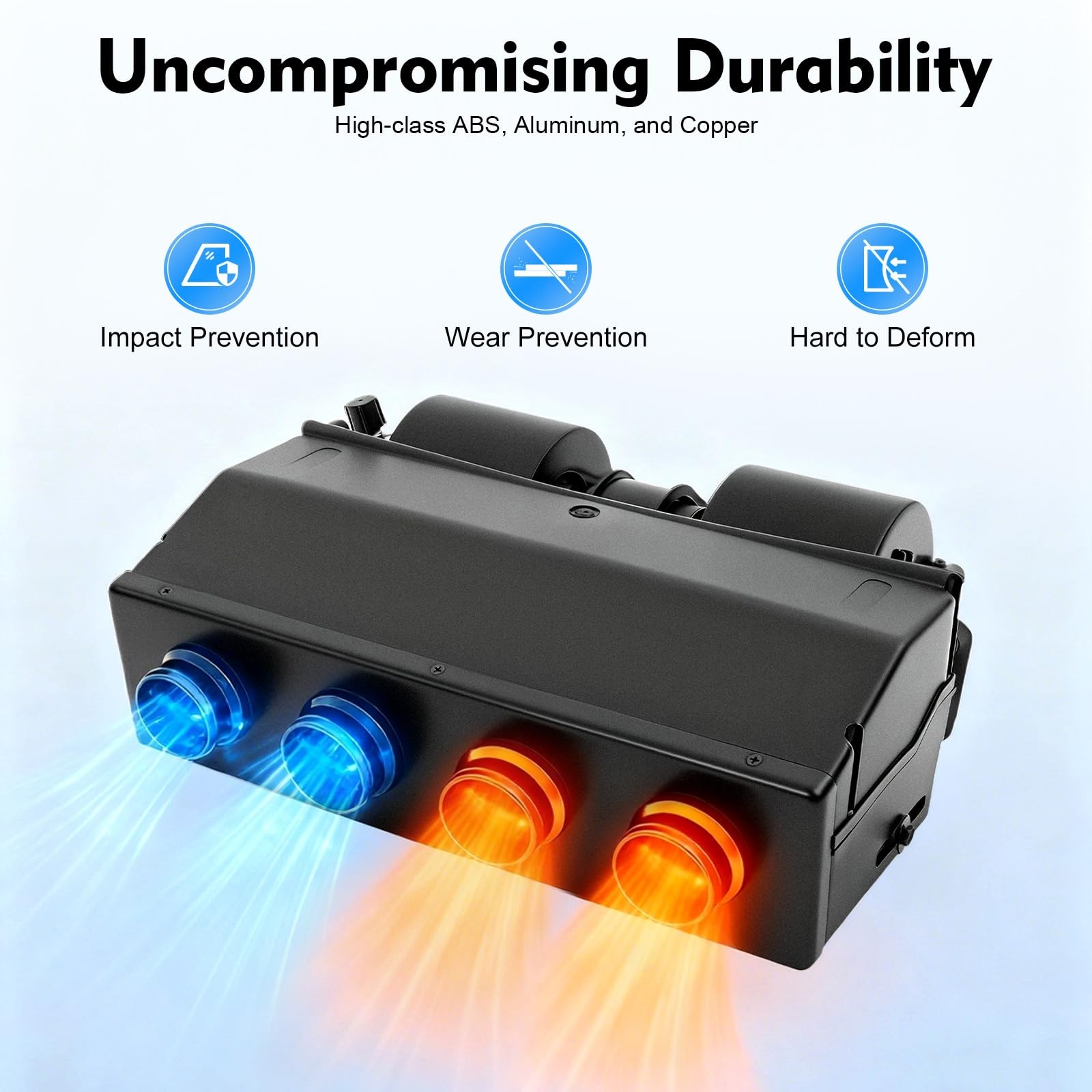 Universal Under-Dash A/C Evaporator Heater 3 Speed 12V Thermostat 600 CFM