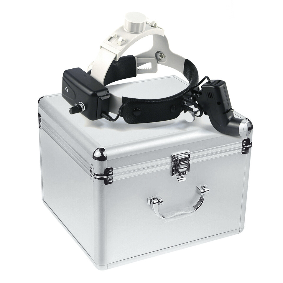 5W LED Dental Medical Head Light ENT Specific Black with Aluminum Box US STOCK