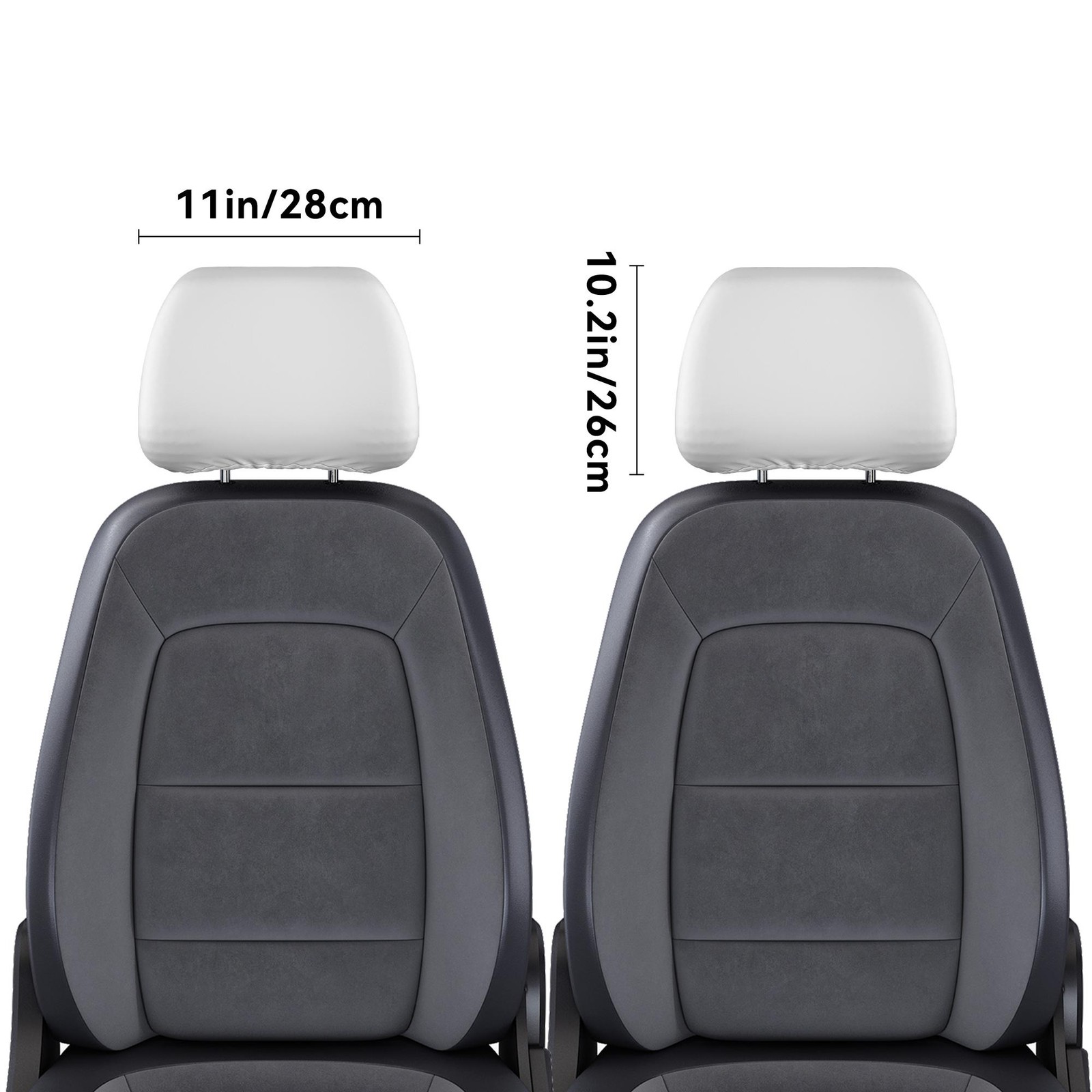 2pcs Cute Chihuahua Print Headrest Covers Interior Decor Accessory Personalize☋