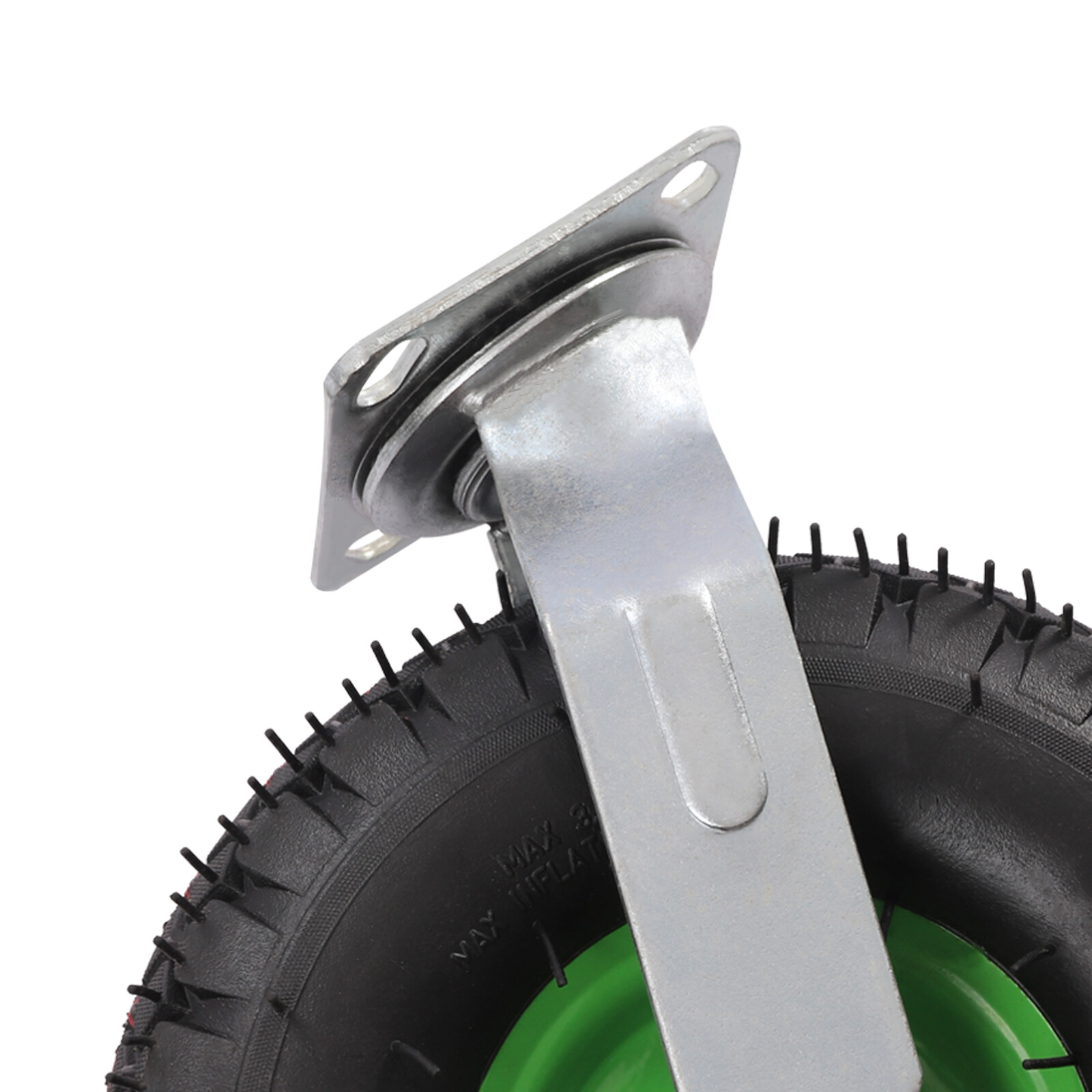 4-Pack 10in Pneumatic Swivel & Rigid Cart Casters, Heavy-Duty Air Tires
