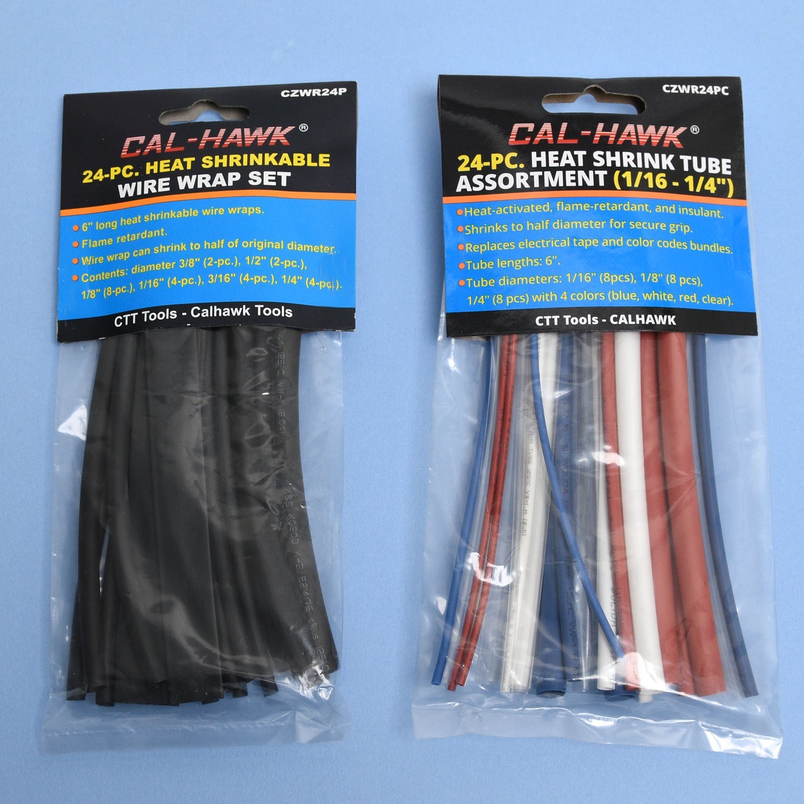 48 pc Heat Shrink Tubing Set Wire Wrap Color Coded & Black Assorted Sleeves
