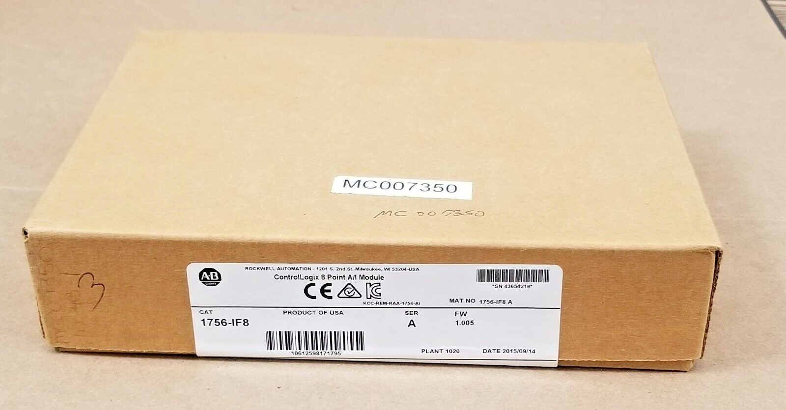 Surplus NEW SEALED BOX Allen-Bradley 1756-IF8/A ControlLogix 8 Point A/I Module