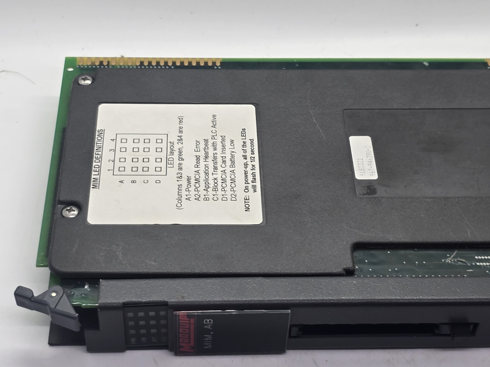 Marquip MIM, AB 91833211 Memory Interface Module PLC Card AB 1771 Rack