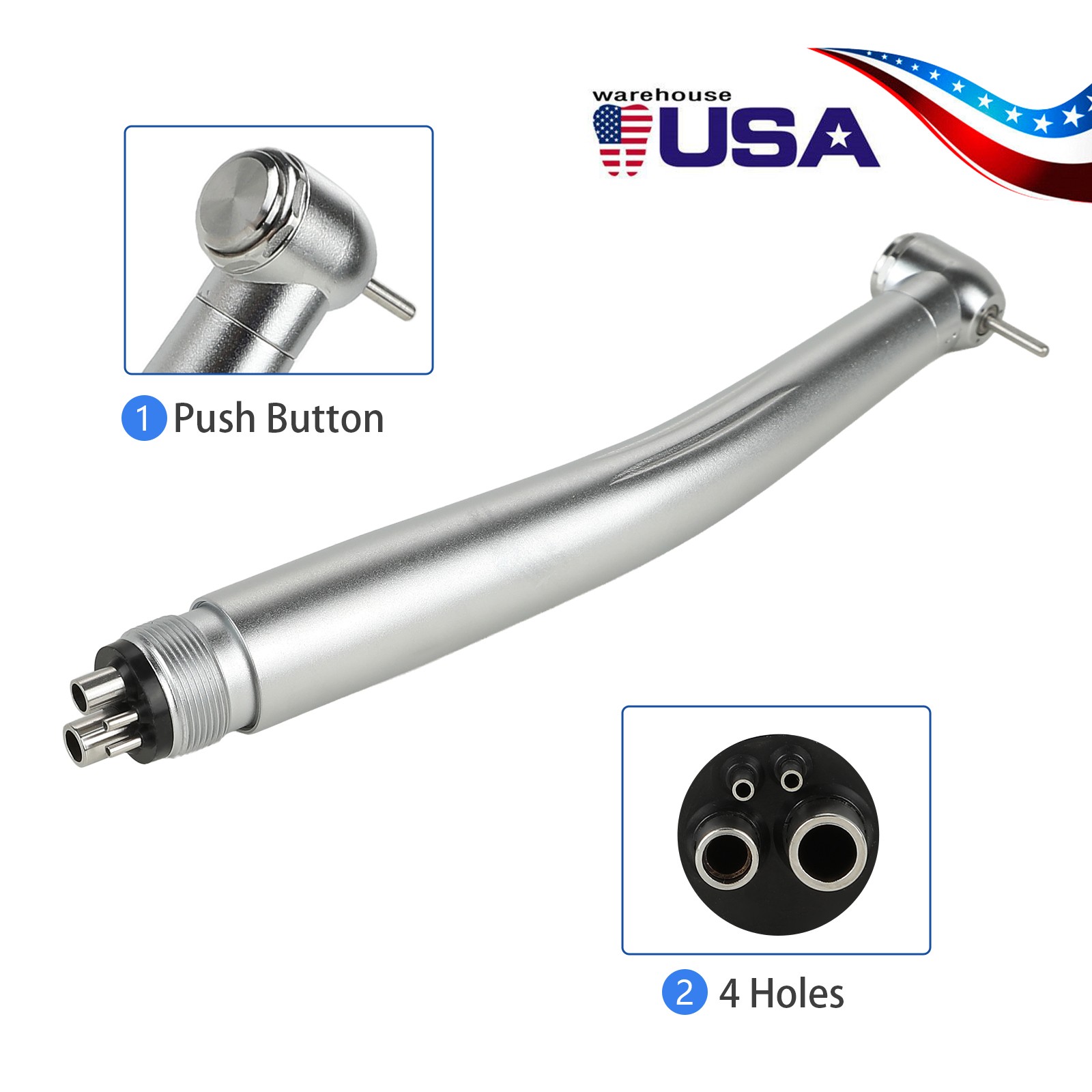 10pcs SANDENT NSK PANA MAX Style Dental High Speed Handpiece Push Button 4 Hole