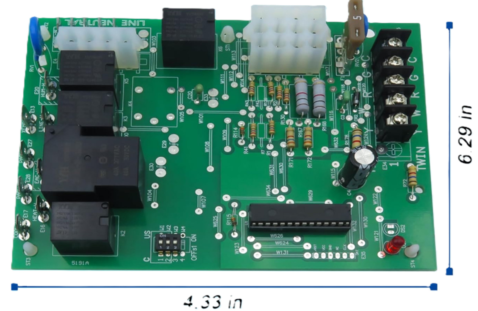 Furnace Control Board for White-Rodgers 50A55-3797 Trane CNT02891 Goodman D34112