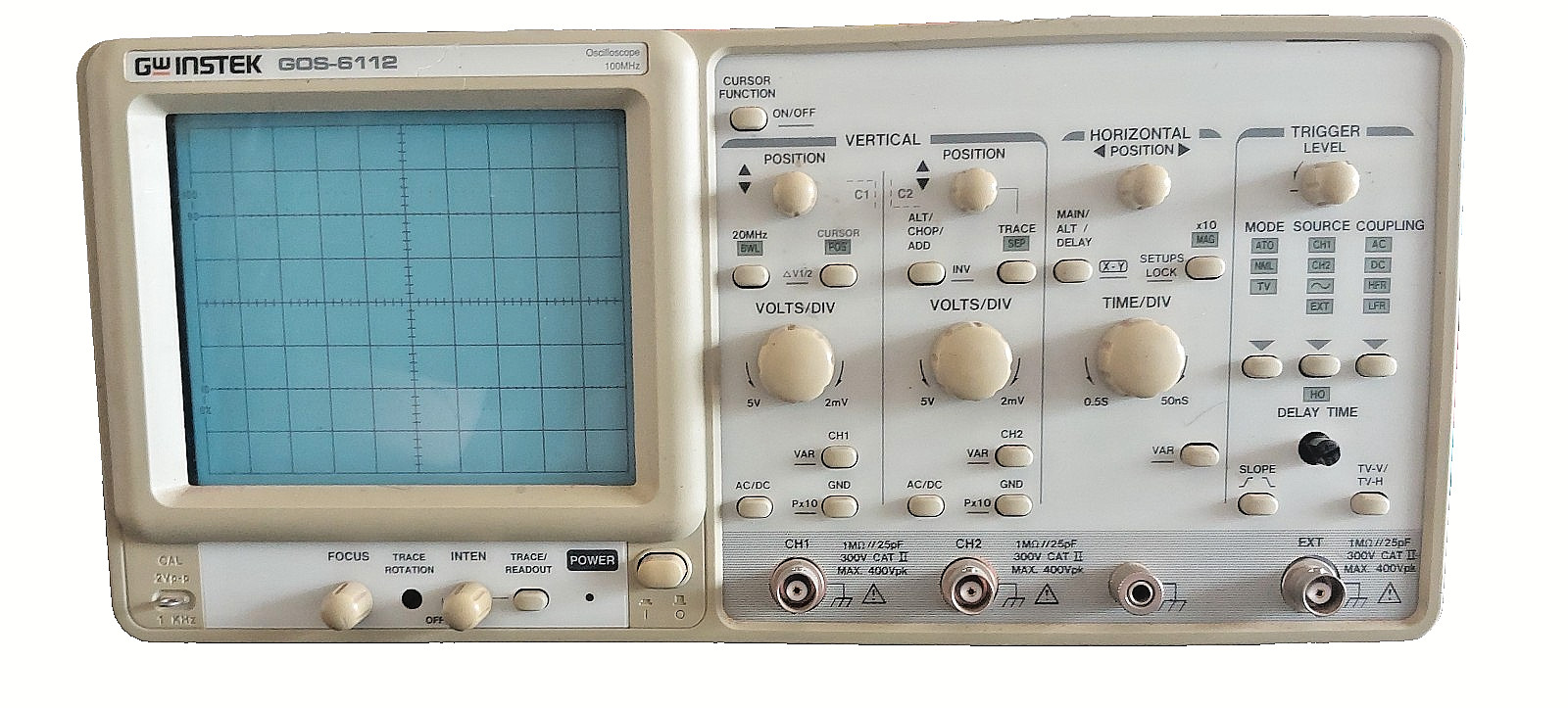 GW Instek GOS-6112 Oscilloscope 100MHz Dual Channel
