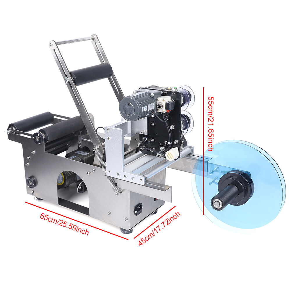 Semi-automatic Round Bottle Labeling Machine Production Date Marking Machine