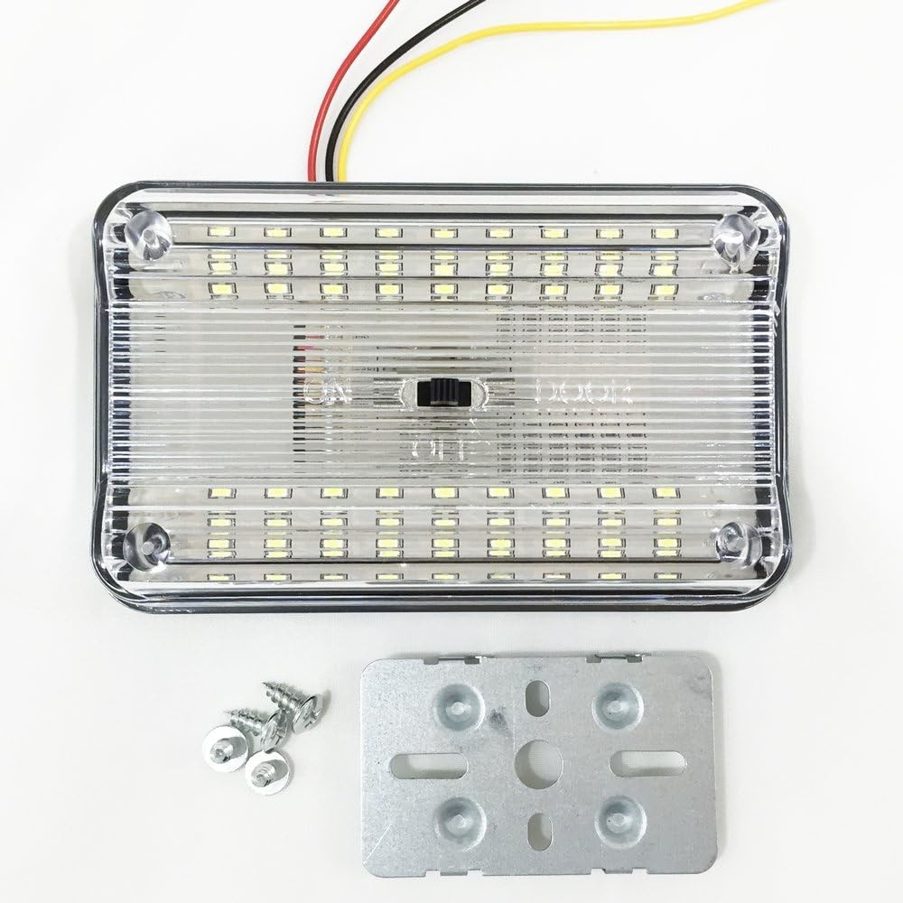 4.3-inch 12V LED Dome Light Replacement with Switch, 36 White LEDs for Interior