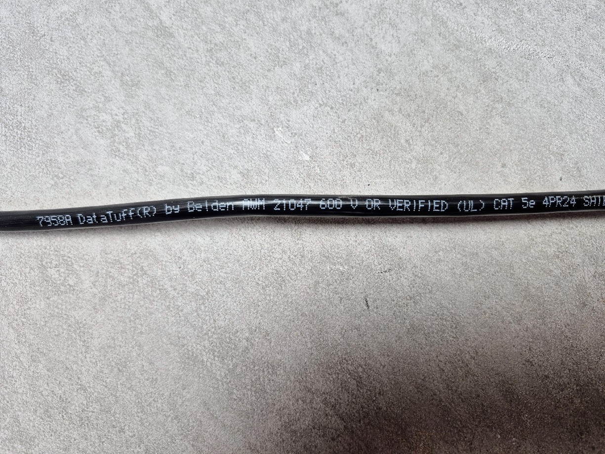 Belden 7958A DataTuff Cat5e 600V Shielded Industrial Ethernet Cable 650-700 ft.