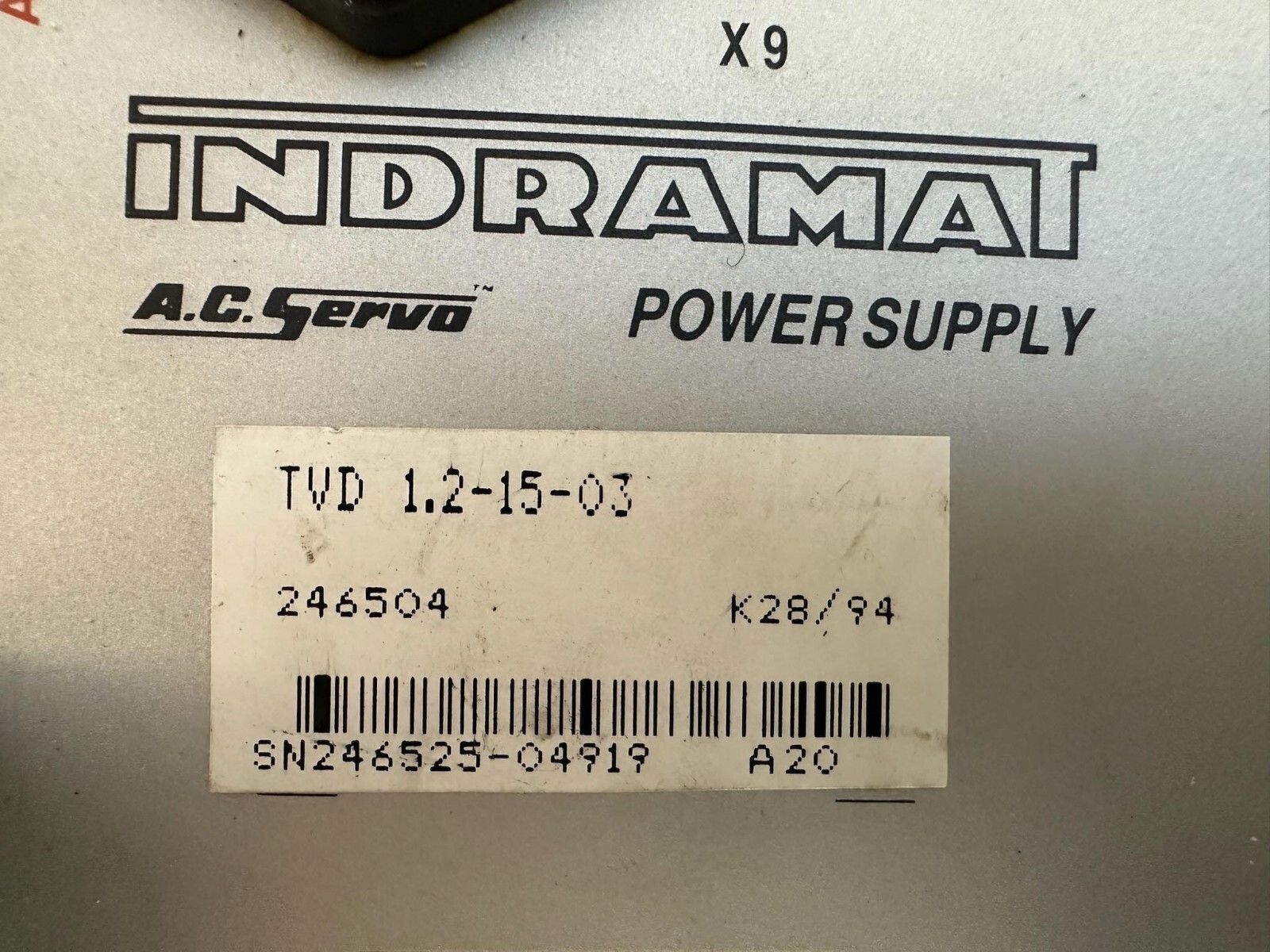 Indramat TVD 1.2-15-03 Power Supply R911246504