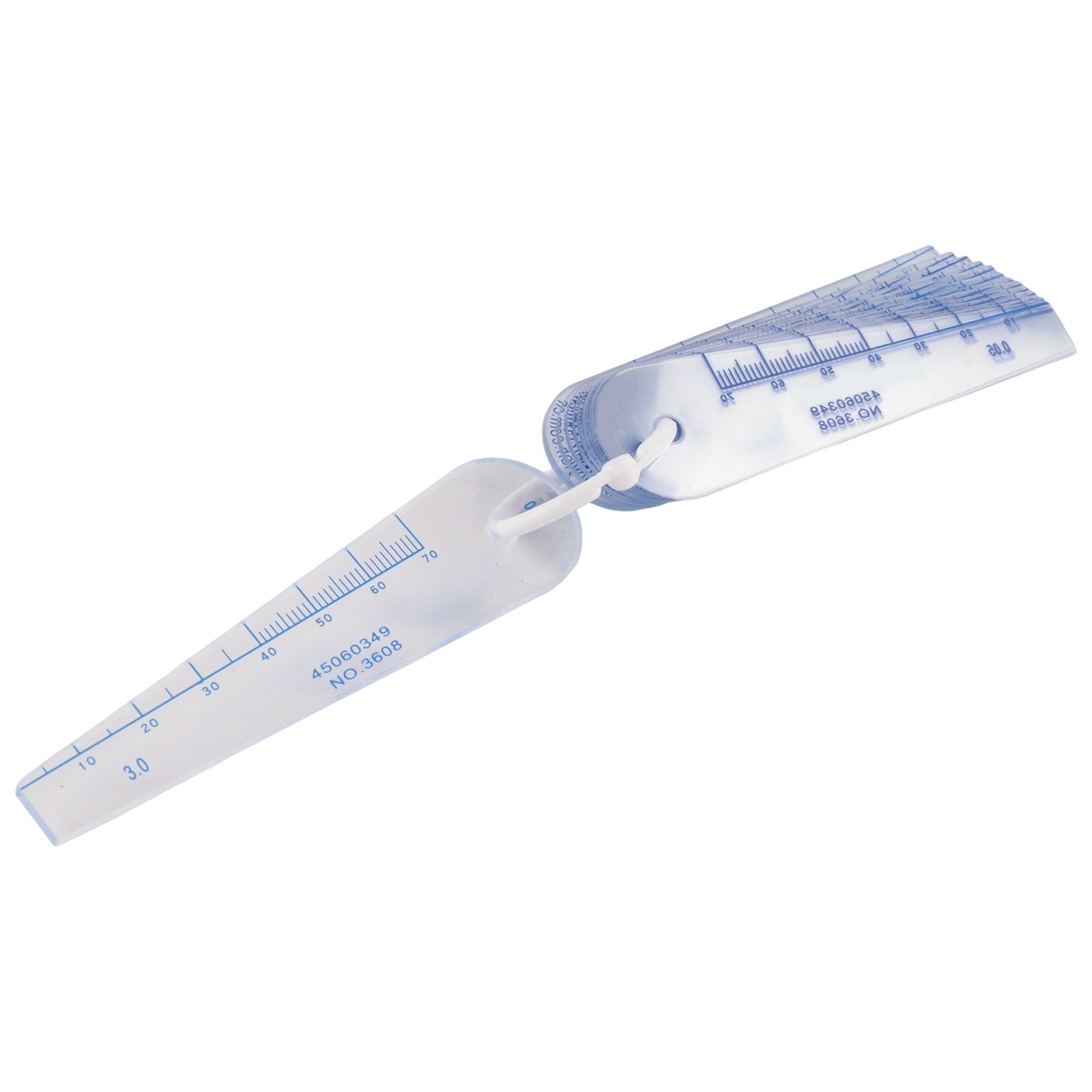 Plastic Feeler 0.05mm to 3mm Metric -Measuring Tool 21 Leaf T6Q88766