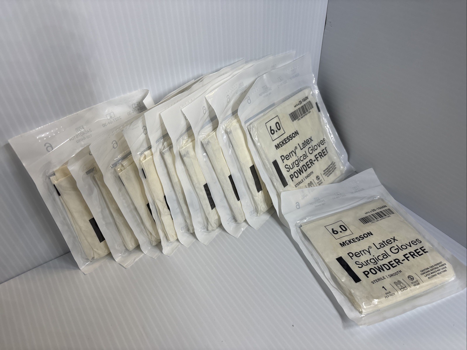 10 Packs/mckesson Size 6 perry latex Surgical gloves powder free 20-1060N