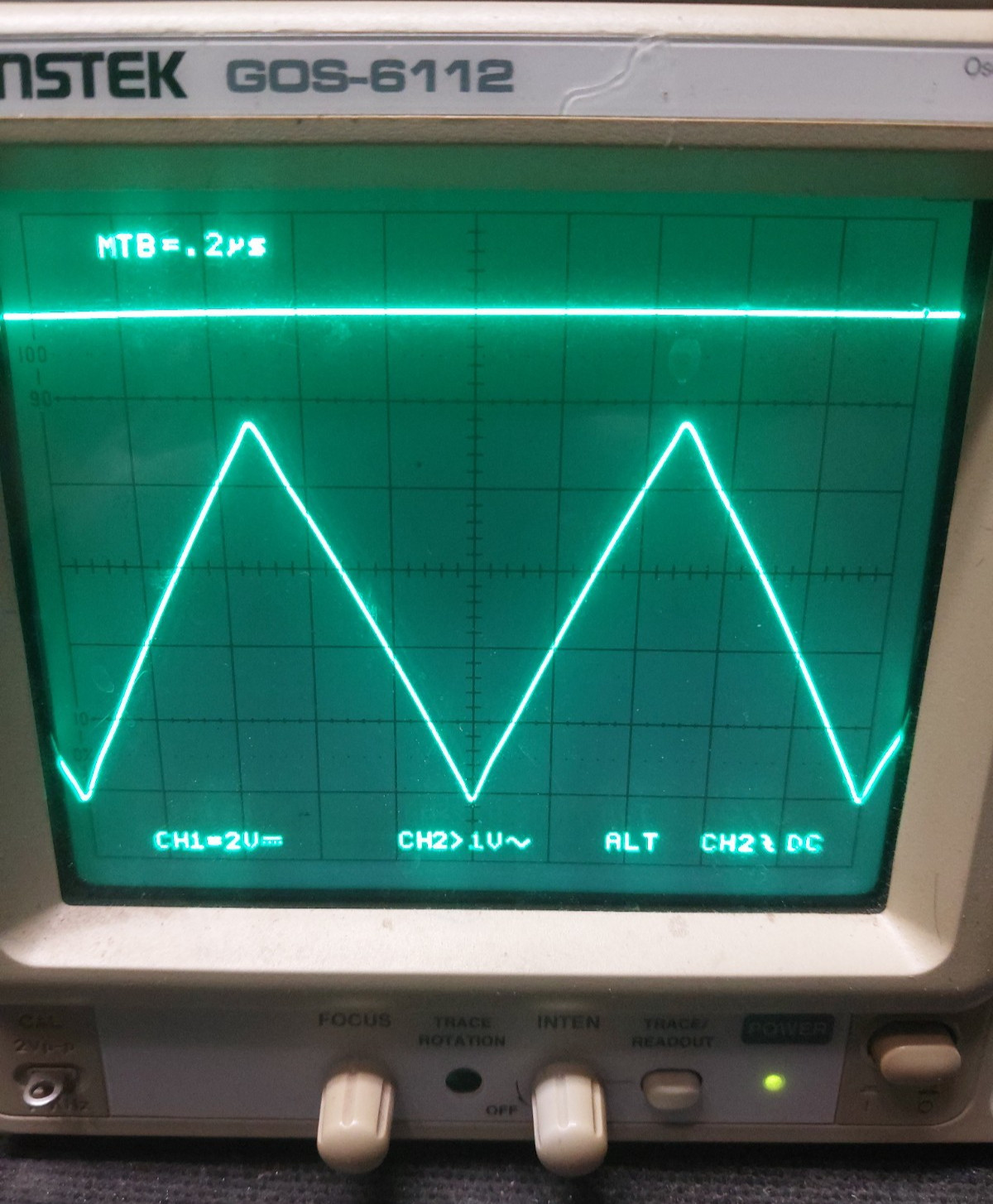 GW Instek GOS-6112 Oscilloscope 100MHz Dual Channel