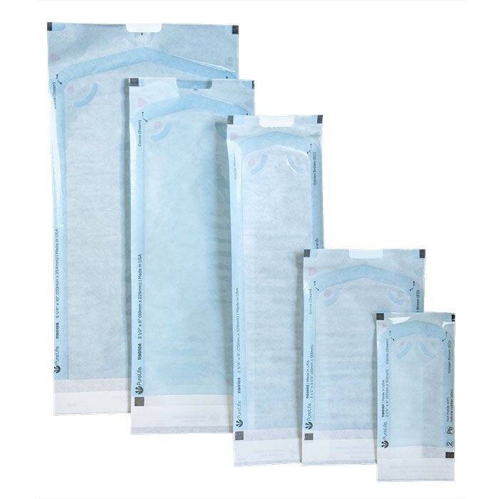 1000 Self-Sealing Sterilization Pouches 2-1/4” x 4” Color Changing- Free Ship!