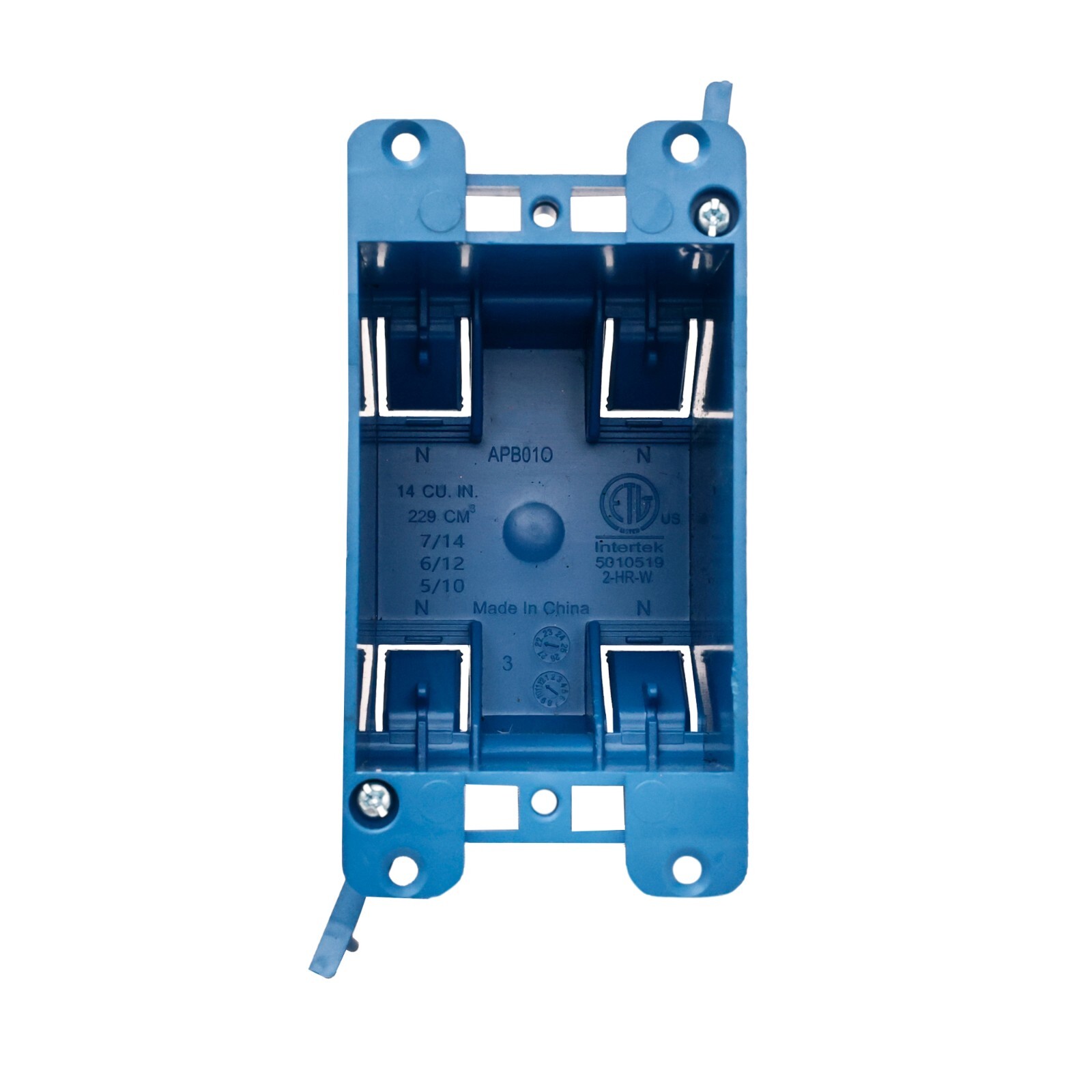 10-Pack 1-Gang Electric Outlet/Switch Box 14 Cu In ETL Old Work Remodel Blue