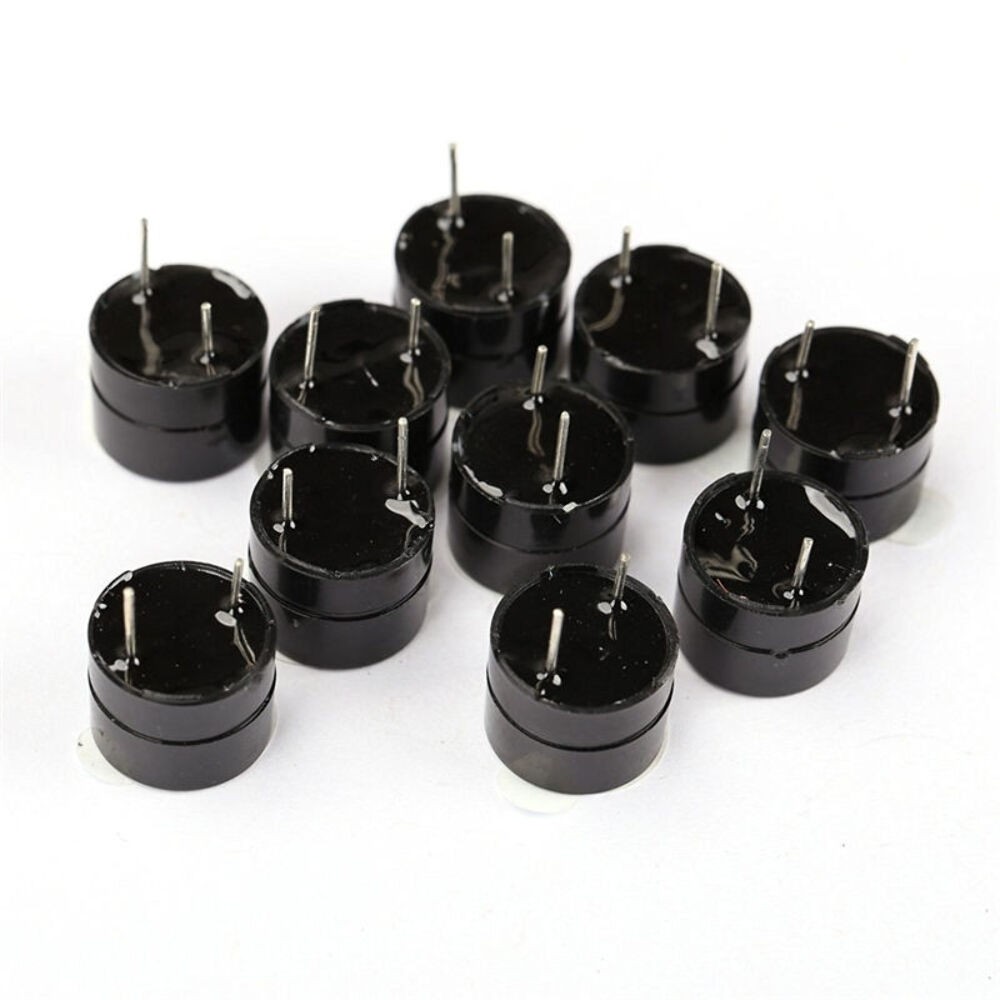10pcs Active Buzzers 90dB Loud 12mm Piezo Buzzers (3V/5.5V/12V)