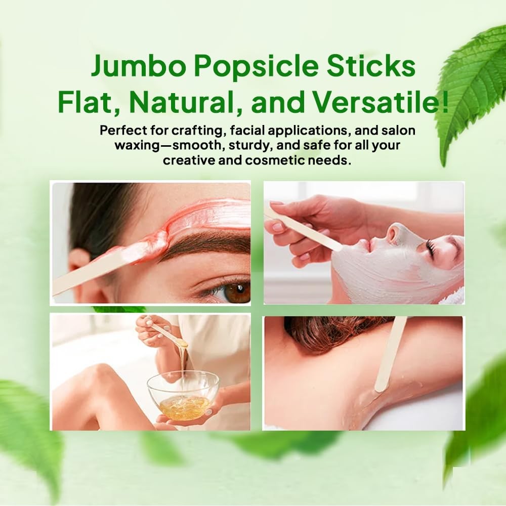 Jumbo Birchwood Craft Sticks, 6 x 3/4 inches, Natural, 500 Count, Made in USA