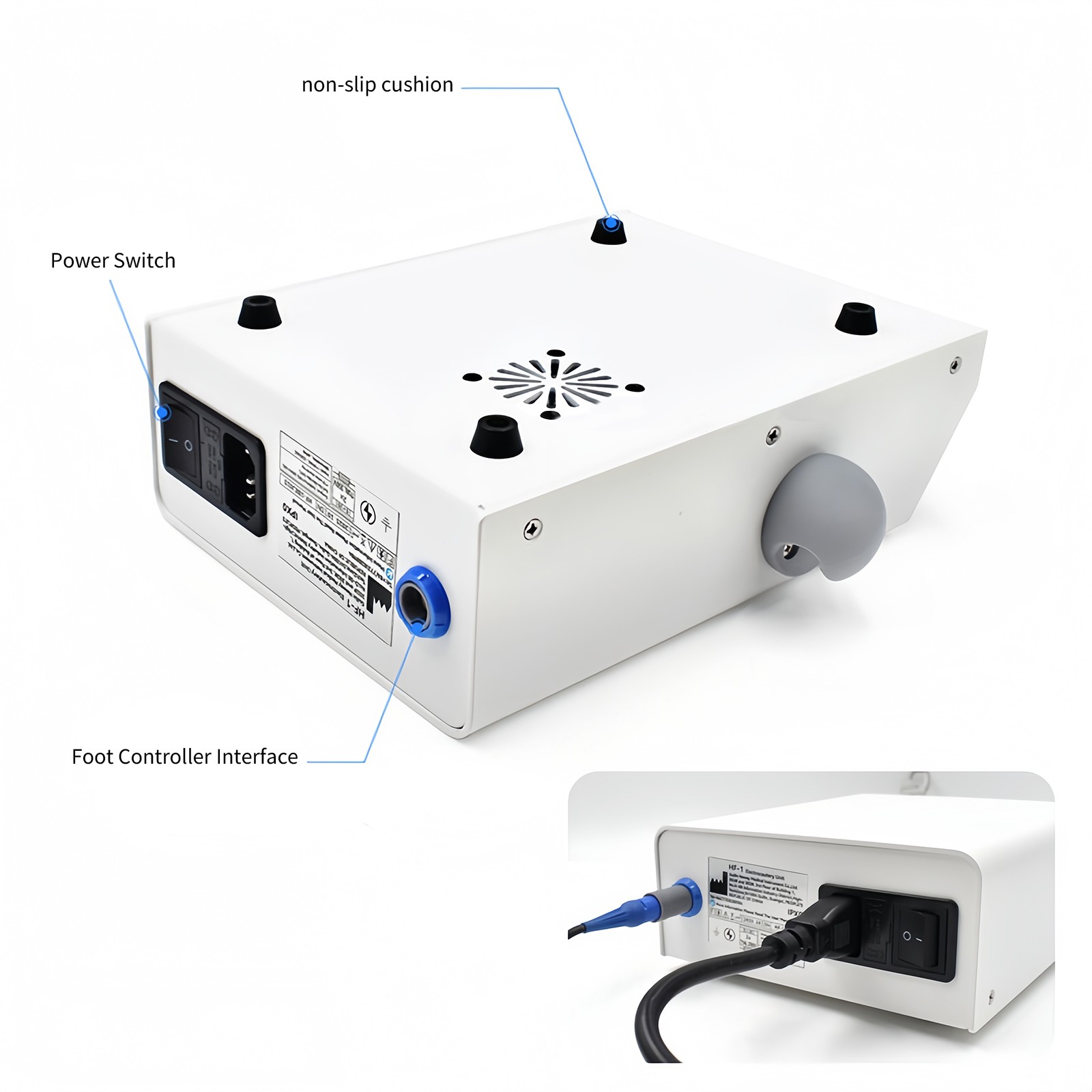 Dental Electrosurge Electrosurgery Unit for Cutting + Coagulating 10 Tips USA