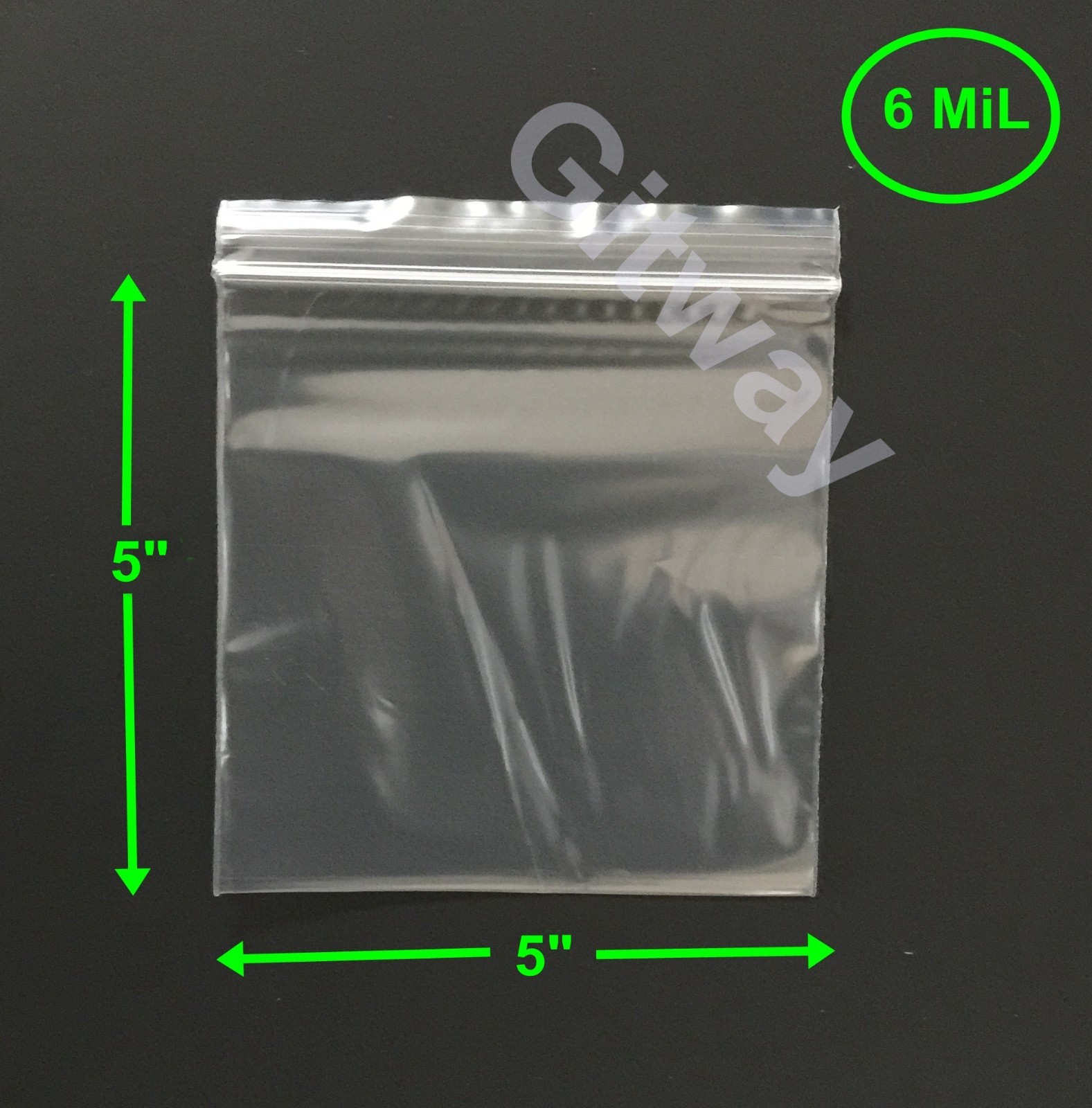 5″ x 5″ Heavy Duty 6 MIL Resealable Zip Top Lock 5×5″ 6 ML Clear Plastic Bags