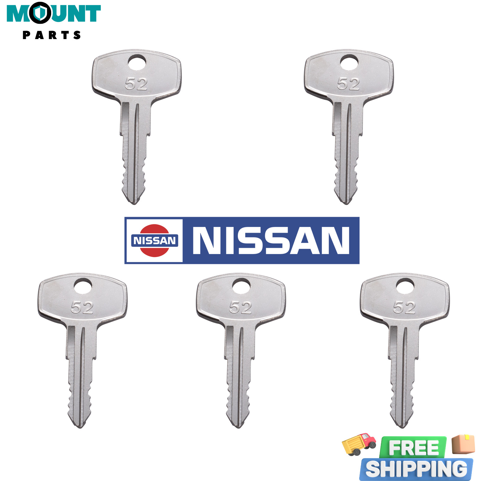5X Replacement Nissan Forklift Ignition Keys Fits Older Nissan ForkLifts X7 G4