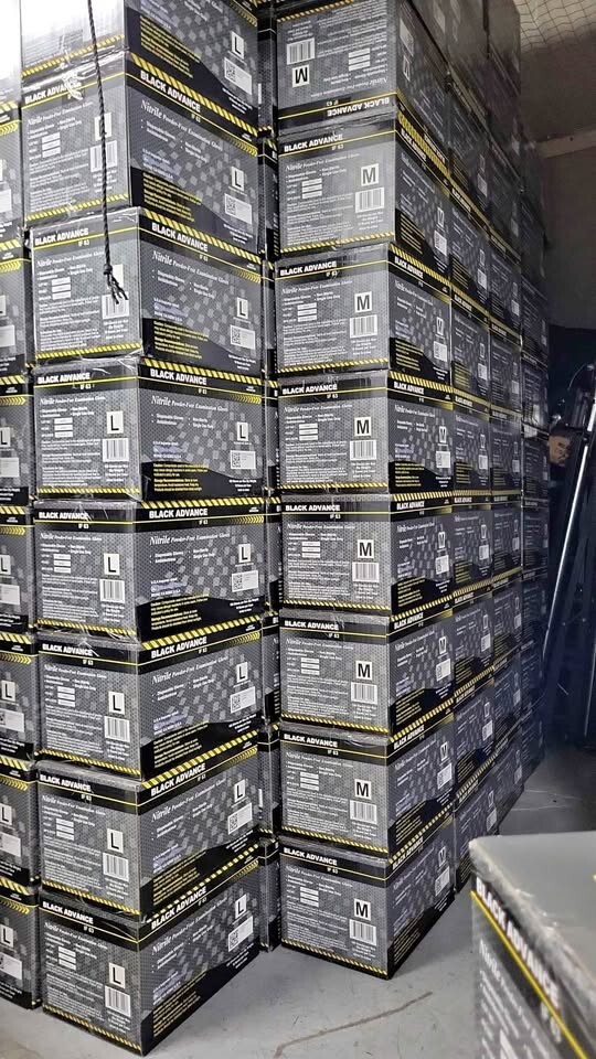 6 Mil Advance Black Nitrile Exam Gloves Powder Latex Free Case 1000 PCS XXL