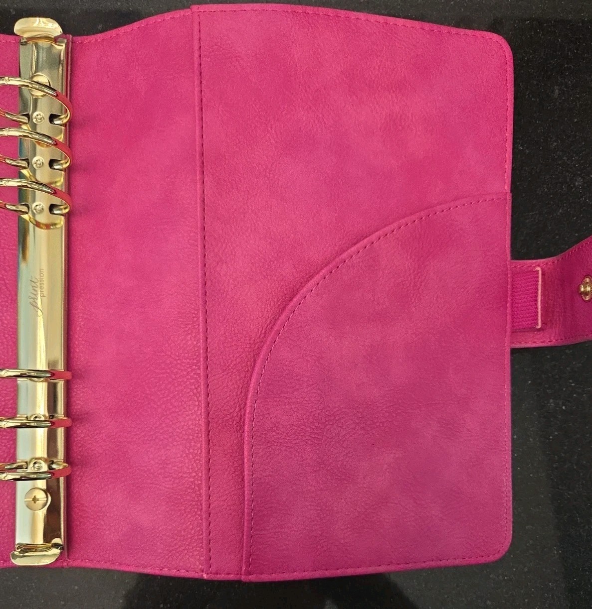 Hot Pink Print Pressions Faux Leather Planner Wallet Card Holder Binder A5 NWOT