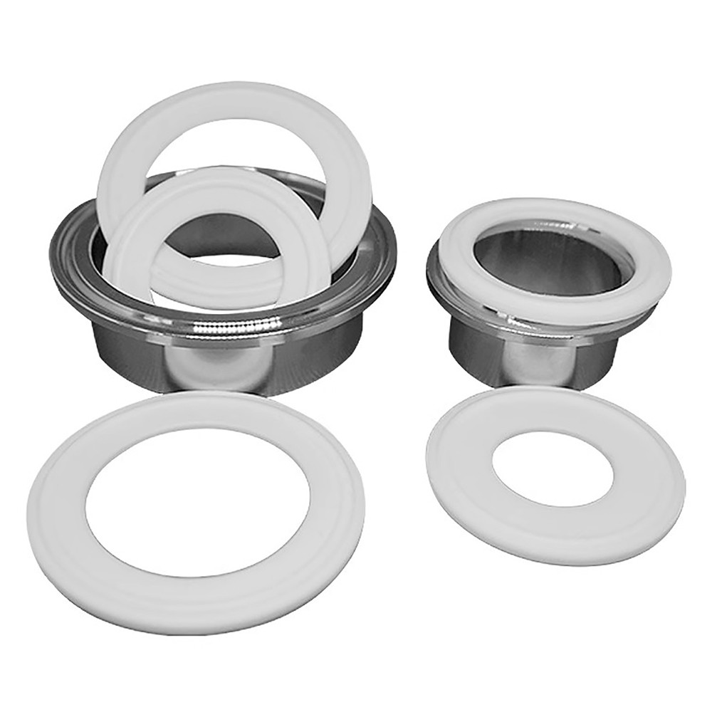 Silicone / PTFE Sanitary Clamp Gasket ID 15-197mm Tri Clamp Ferrule Pipe Fitting
