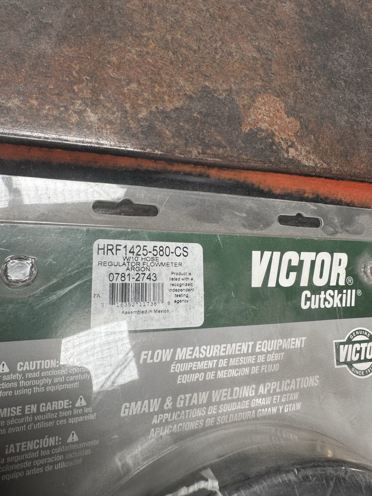 Victor HRF1425-580-CS Argon Welding Flow Meter Regulator with 10 ft Hose