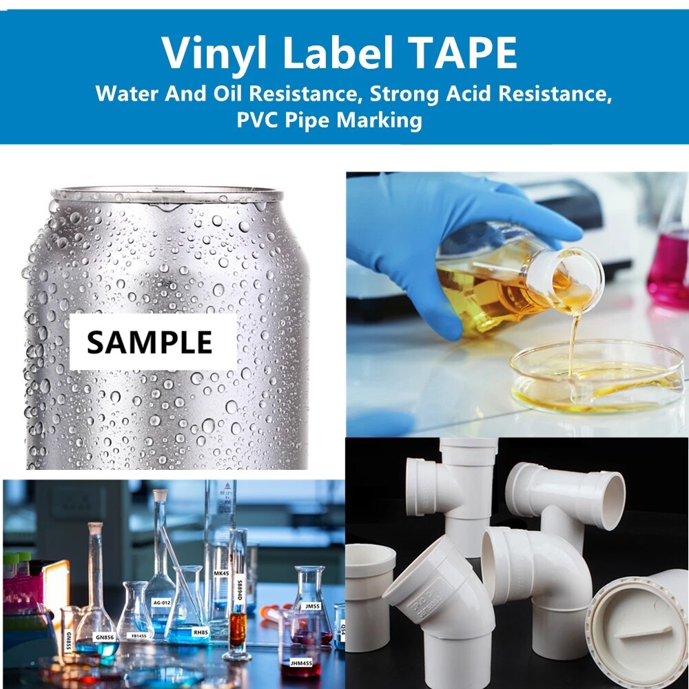 5PK Nylon Cloth Label Tape Compatible for M21-750-499 White 3/4” 19.1mm BMP2I