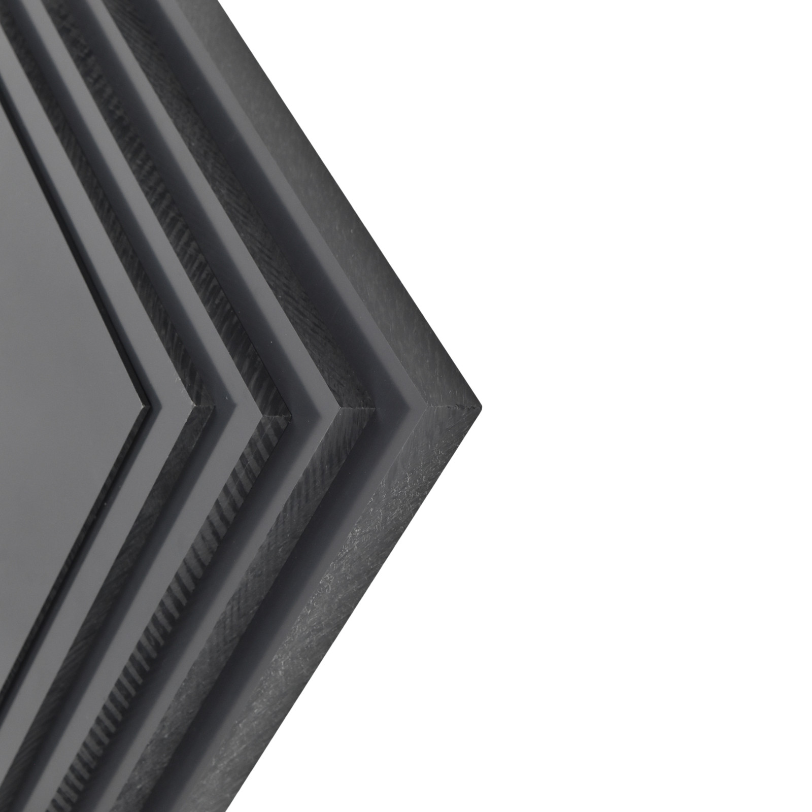 BuyPlastic Dark Gray PVC Chemical Resistant Plastic Sheet 3/8″ x 24″ x 48″