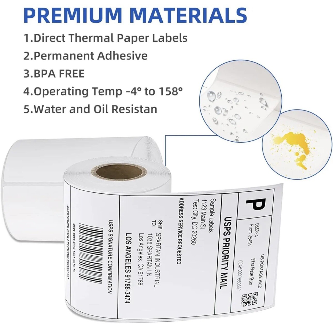 20 Rolls 4″ x 6″ Zebra 2844 Eltron ZP450 Direct Thermal Shipping Labels 250/roll