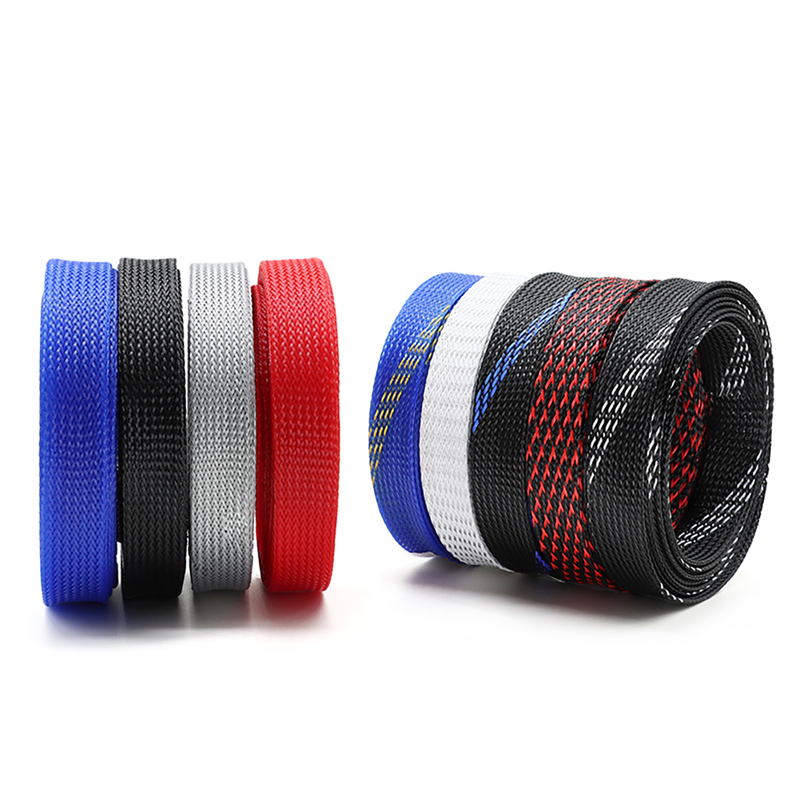 ALL SIZES & COLORS PET Expandable Wire Cable Sleeving Sheath Braided Loom Tubing