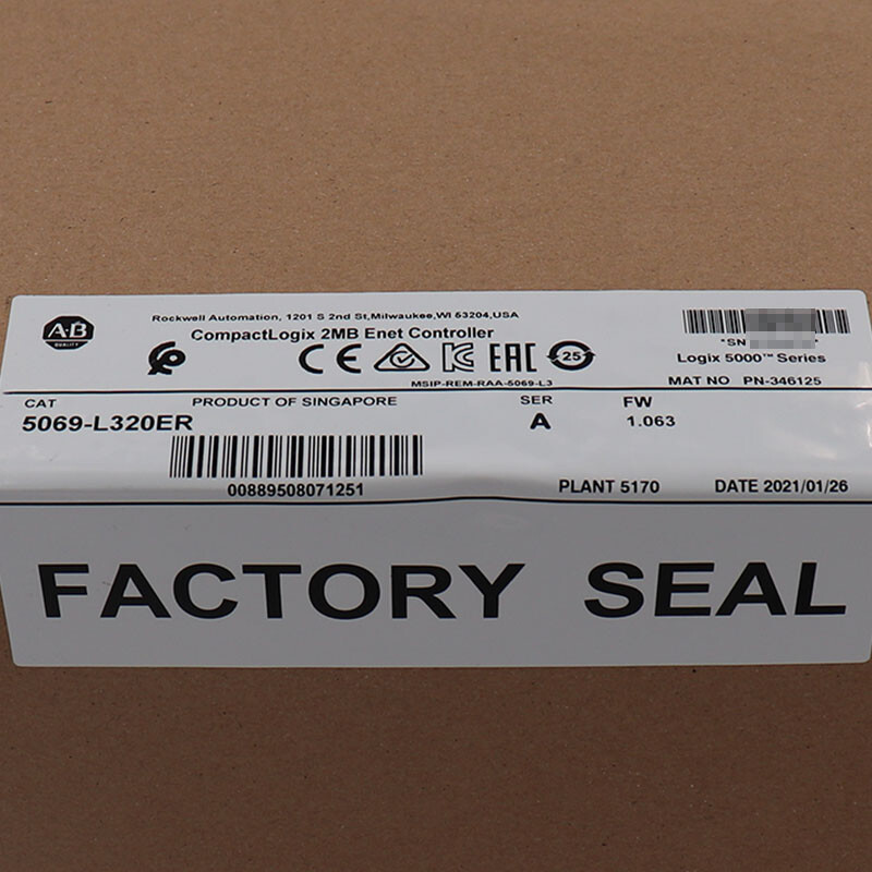 New Sealed AB 5069-L320ER /A CompactLogix 5000 Controller Surplus 5069L320ER