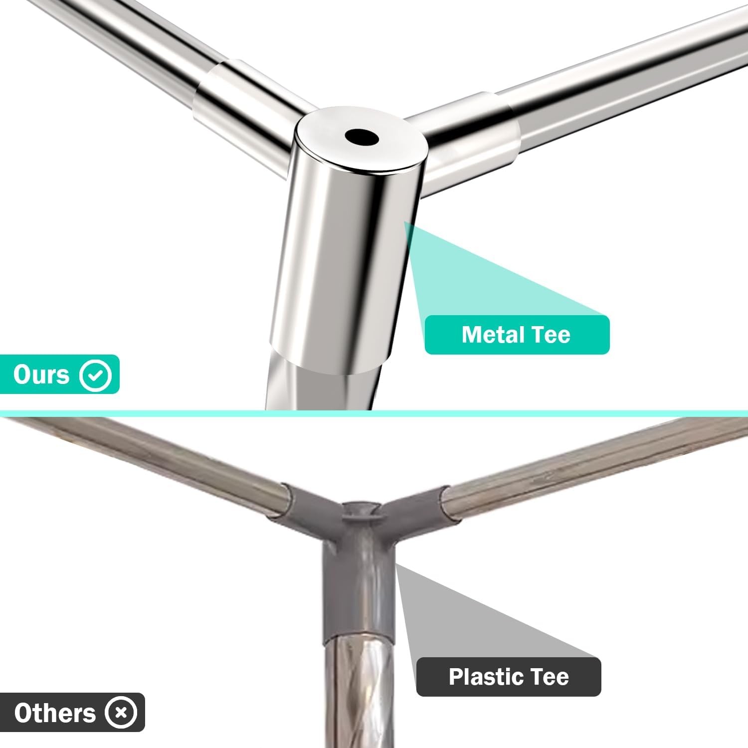 King Size Canopy Bed Frame,Stainless Steel Bed Canopy Frame Attachment,Frame