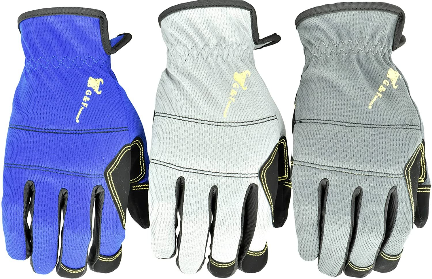 All Purpose Utility Work Gloves High Performance Mechanics Gloves, 3 Pair