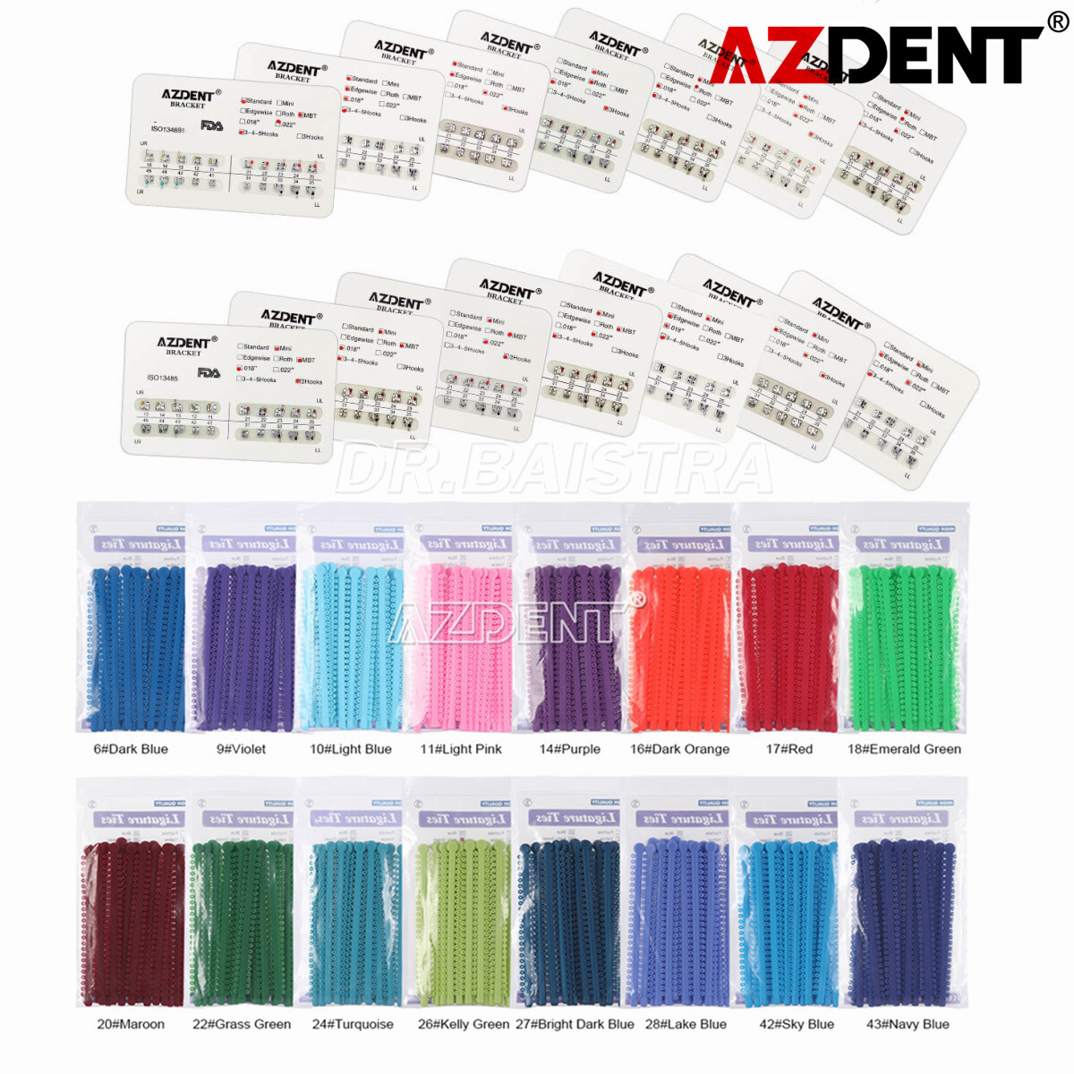 1000pcs Dental Orthodontic Elastic Ligature Ties/Ortho Brackets Brace AZDENT