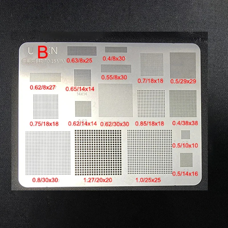 1/3Pcs High Quality Universal BGA Reballing Stencil Square Hole Direct Heating B