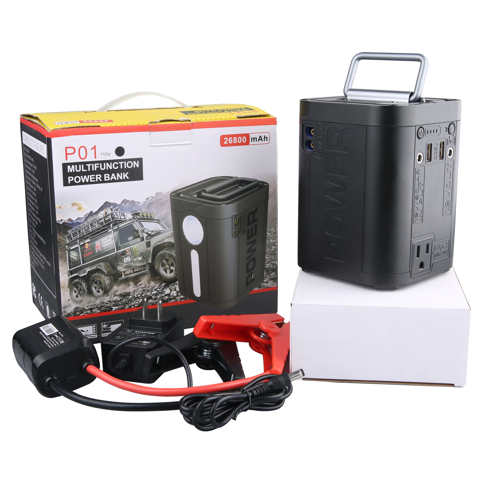 28000mAh Energy Storage Power Supply Panel Power Bank Outlet For Outdoor New