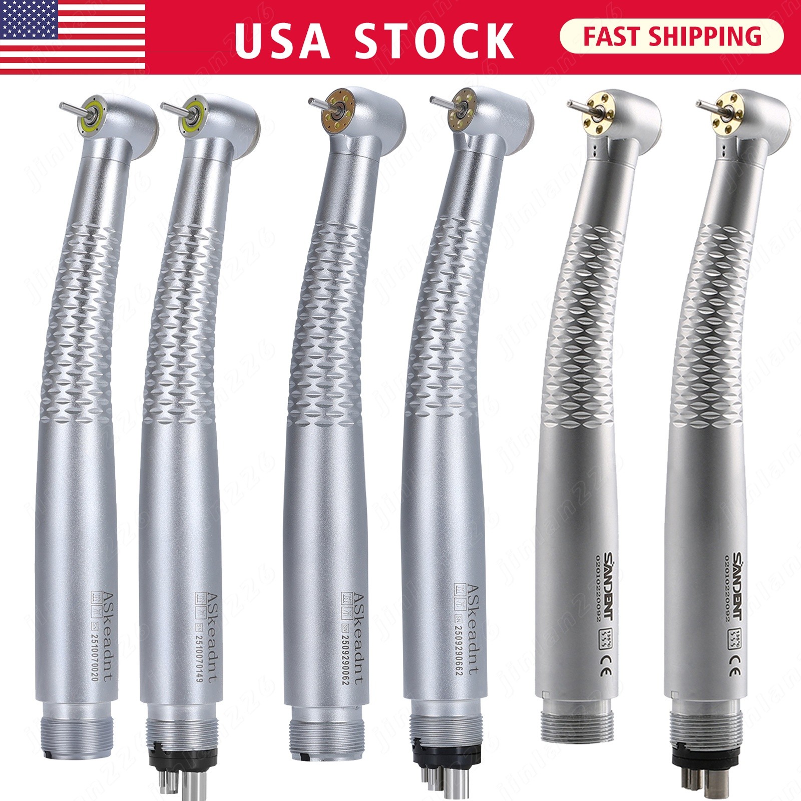 NSK Style Dental Fiber Optic LED E-generator high speed handpiece 4HOLE/2HOLE PD