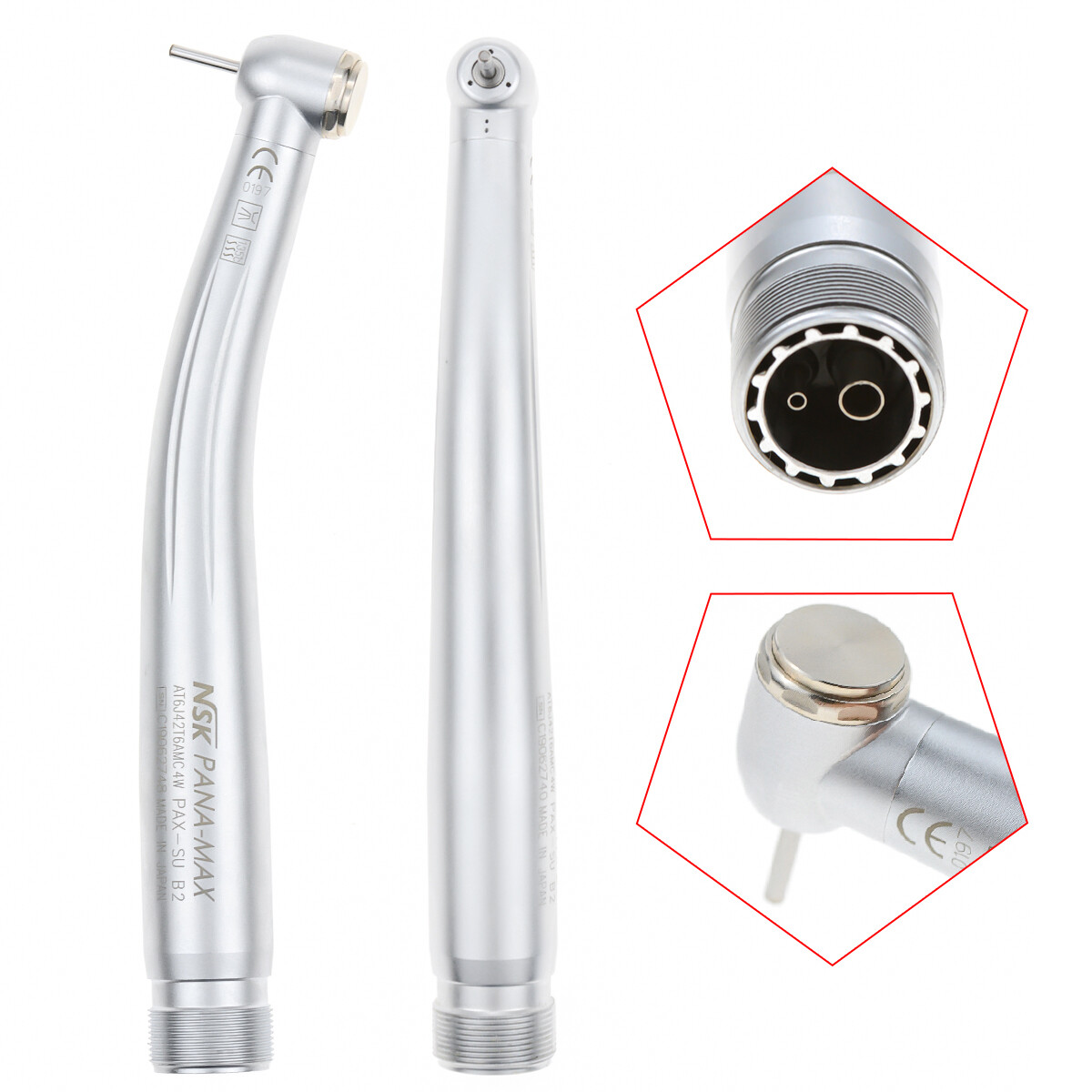 NSK Type Dental PANA MAX High Speed Handpieces Push Button+Low Speed EX203C 4/2H