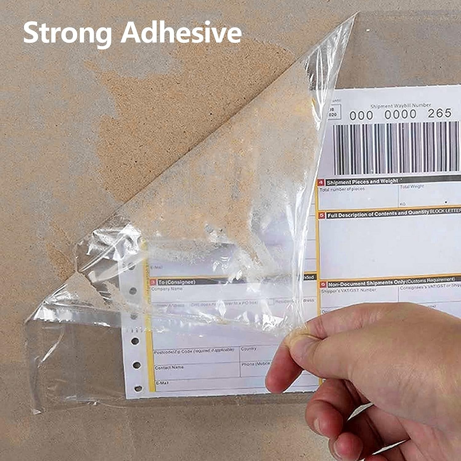Shipping Label Sleeves Clear Self-Adhesive Packing Slip Pouches Envelope
