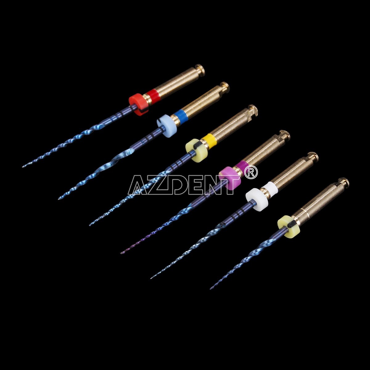 5 Packs Dental Rotary Heat Activated Canal Root Files Needles 25mm Engine Use