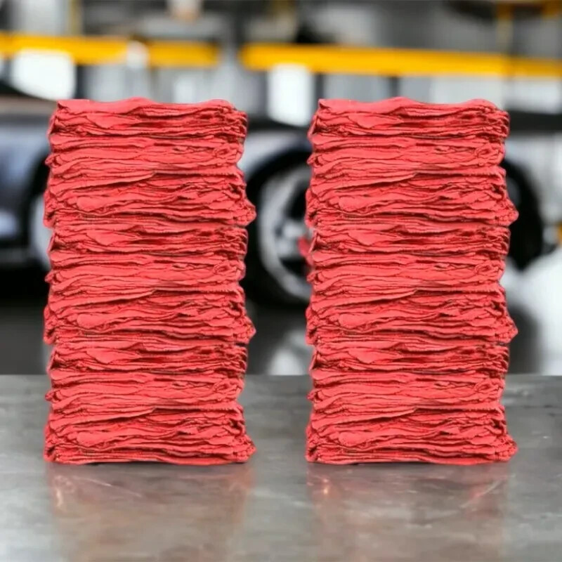 1000 Pieces Red Shop Towels Large 13×14 Cleaning Rags, Fast Free Shipping