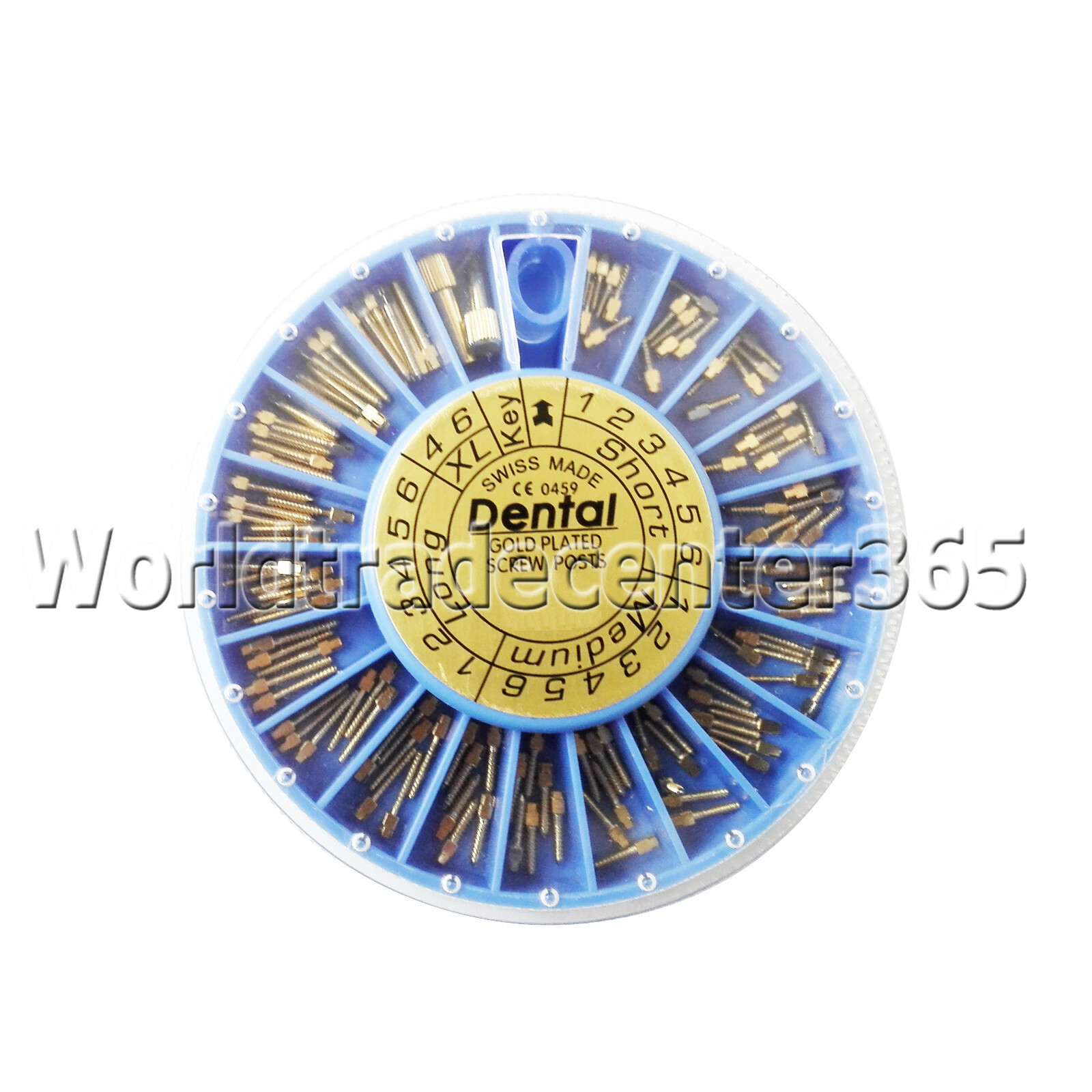 Dental 120Pcs Assorted Conical Screw Posts Kits Refills 24K Gold Plated Nordin