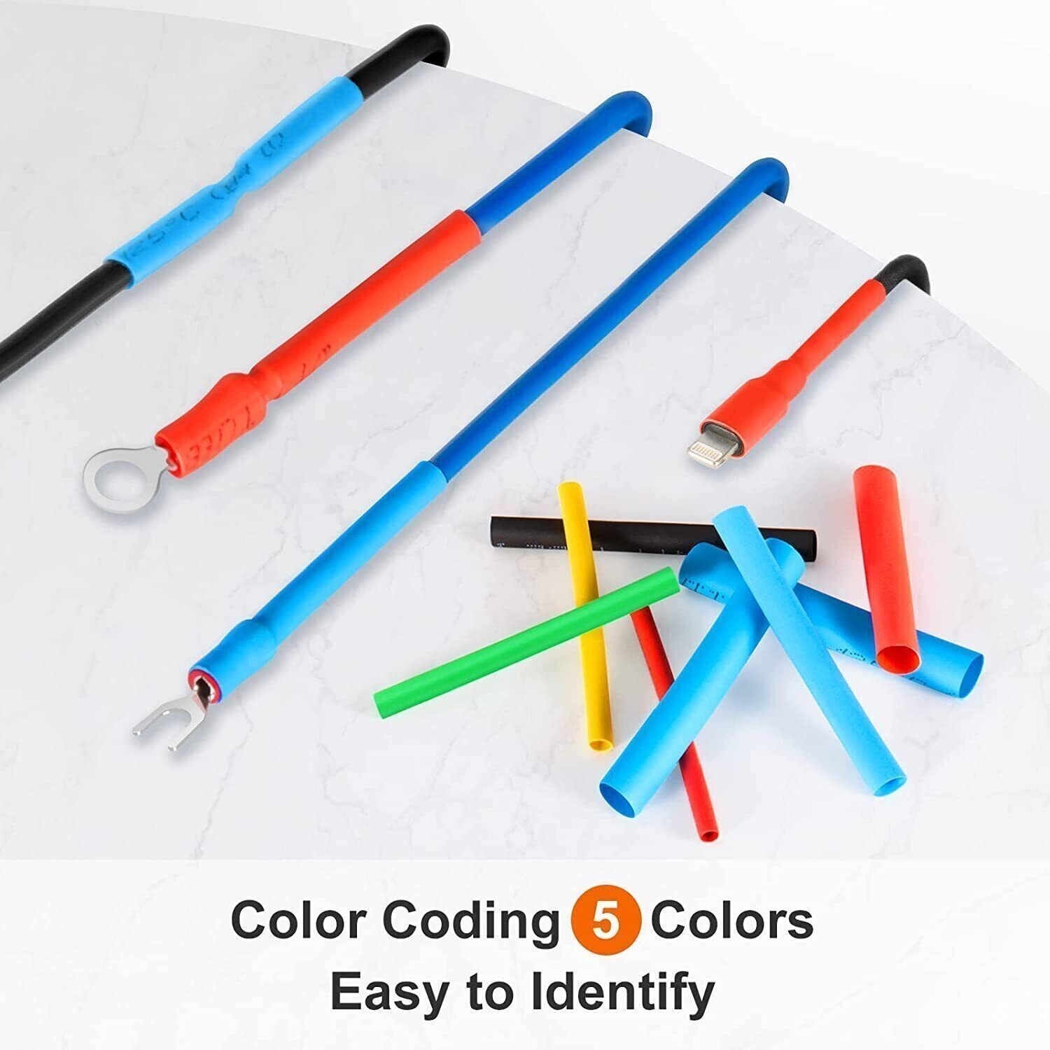 328pcs Heat Shrink Tubing Electrical Wire Insulation Cable Sleeve Kit Multicolor